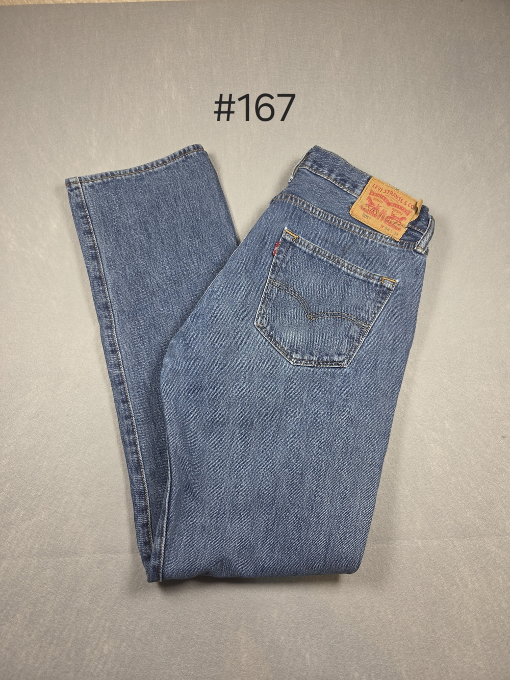 Levi's 501 Original Fit Jeans - Dark Stonewash - W34 x L34 (Button Fly)